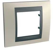 Рамка 1-м Unica Top опал/графит SchE MGU66.002.295
