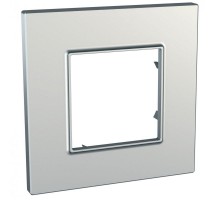 Рамка 1-м Unica quadro серебро SchE MGU6.702.55