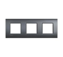 Рамка 2+2+2мод. Air Livinglight немецкий стандарт Антрацит Leg BTC LNE4802M3AR