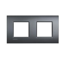 Рамка 2+2мод. Air Livinglight немецкий стандарт Антрацит Leg BTC LNE4802M2AR