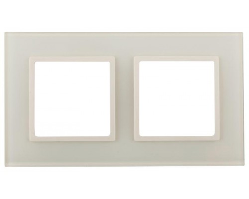 Рамка 2-м 14-5102-02 стекло Elegance сл. кость+сл. кость ЭРА Б0034489