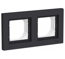 Рамка 2-м ATLASDESIGN AQUA IP44 карбон SchE ATN441002
