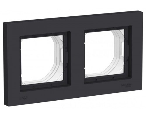 Рамка 2-м ATLASDESIGN AQUA IP44 карбон SchE ATN441002