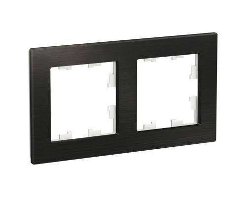 Рамка 2-м ATLASDESIGN NATURE металл оникс SchE ATN312302