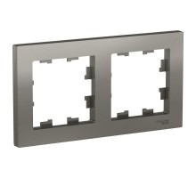 Рамка 2-м ATLAS DESIGN универс. сталь SchE ATN000902