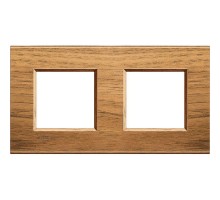 Рамка 2-м LivingLight прямоугол. европейский орех Leg BTC LNA4802M2LNC