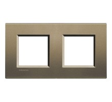 Рамка 2-м LivingLight прямоугол. корич. шелк Leg BTC LNA4802M2SQ