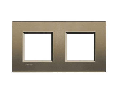 Рамка 2-м LivingLight прямоугол. корич. шелк Leg BTC LNA4802M2SQ