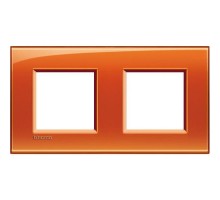 Рамка 2-м LivingLight прямоугол. оранж. Leg BTC LNA4802M2OD