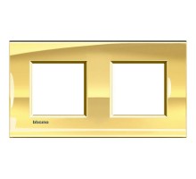 Рамка 2-м LivingLight прямоугол. золото Leg BTC LNA4802M2OA