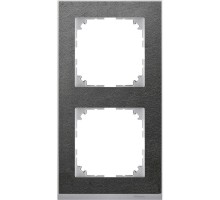 Рамка 2-м M-Pure Decor сланец/алюм. SchE MTN4020-3669