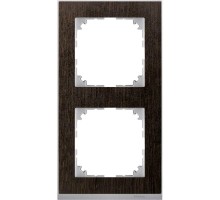 Рамка 2-м M-Pure Decor венге/алюм. SchE MTN4020-3671
