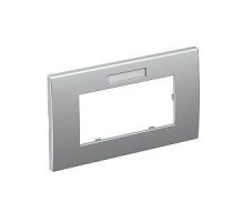 Рамка 2-м Modul45 84х140мм горизонт. с полем для маркировки AR45-BF2 AL серебр. OBO 6119356