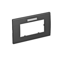 Рамка 2-м Modul45 84х140мм горизонт. с полем для маркировки AR45-BF2 SWGR черн. OBO 6119354