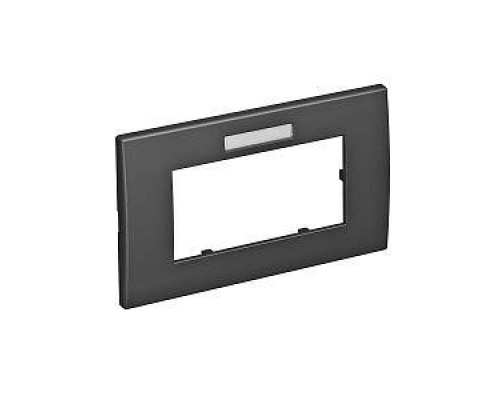 Рамка 2-м Modul45 84х140мм горизонт. с полем для маркировки AR45-BF2 SWGR черн. OBO 6119354