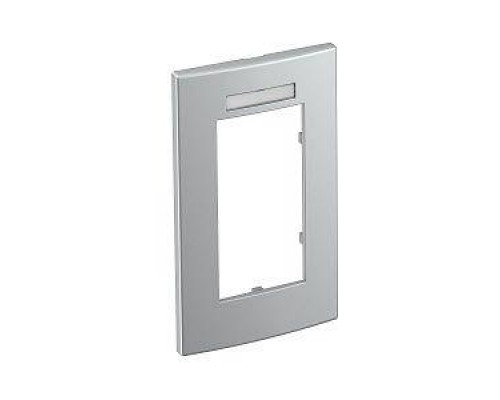 Рамка 2-м Modul45 84х140мм верт. с полем для маркировки AR45-BSF2 AL серебр. OBO 6119366