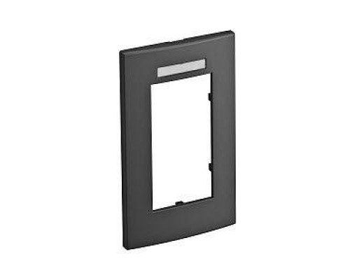 Рамка 2-м Modul45 84х140мм верт. с полем для маркировки AR45-BSF2 SWGR черн. OBO 6119364