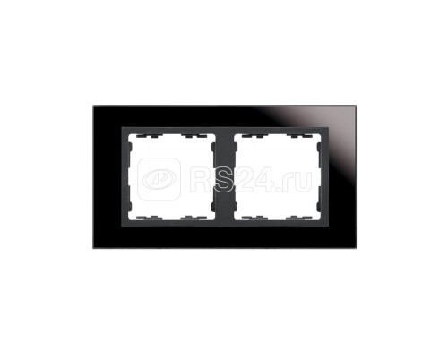 Рамка 2-м Simon82 Nature стекло черн. вставка графит Simon 82827-32