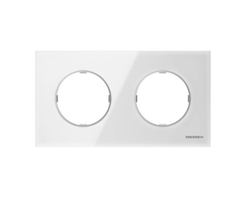 Рамка 2-м Sky Moon стекло бел. ABB 2CLA867200A3001