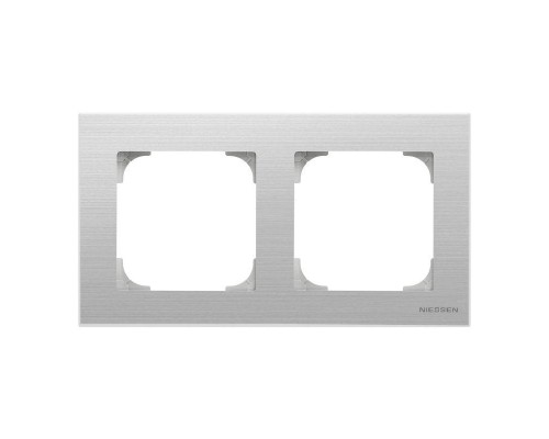 Рамка 2-м Sky нерж. сталь ABB 2CLA857200A1401