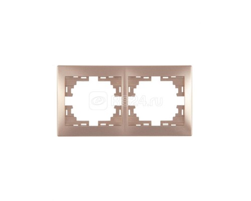 Рамка 2-м Мира горизонт. свет. корич. LEZARD 701-3100-147
