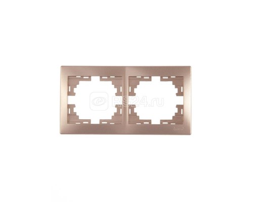 Рамка 2-м Мира верт. свет. корич. LEZARD 701-3100-152