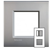 Рамка 2х2мод. LivingLight 71мм матовый никель Leg BTC LNE4802M2NK