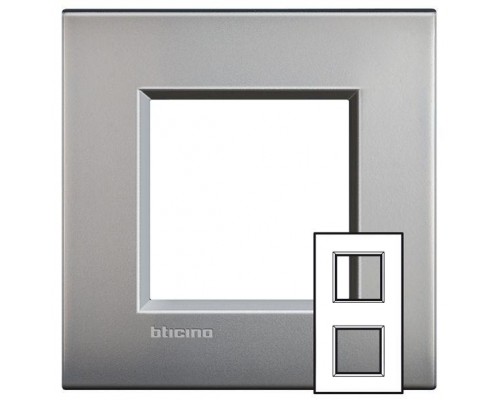 Рамка 2х2мод. LivingLight 71мм матовый никель Leg BTC LNE4802M2NK