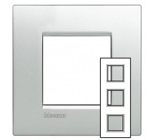 Рамка 2х3мод. LivingLight 71мм алюм. Leg BTC LNE4802M3TE