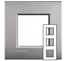 Рамка 2х3мод. LivingLight 71мм матовый никель Leg BTC LNE4802M3NK