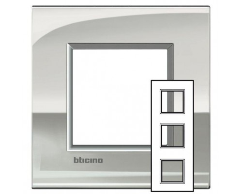 Рамка 2х3мод. LivingLight 71мм палладий Leg BTC LNE4802M3PL