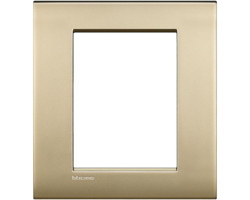 Рамка 3+3мод. Air LivingLight матовое золото Leg BTC LNC4826OF