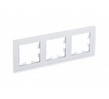 Рамка 3-м ATLASDESIGN NATURE мат. стекло бел. SchE ATN330103