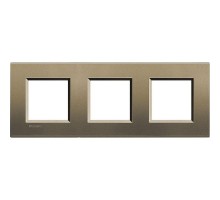 Рамка 3-м LivingLight прямоугол. корич. шелк Leg BTC LNA4802M3SQ