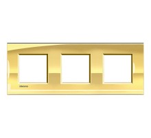 Рамка 3-м LivingLight прямоугол. золото Leg BTC LNA4802M3OA