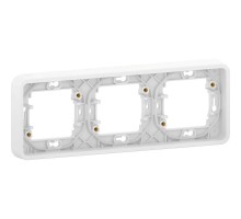Рамка 3-м Mureva Styl горизонт. бел. IP55 SchE MUR39109