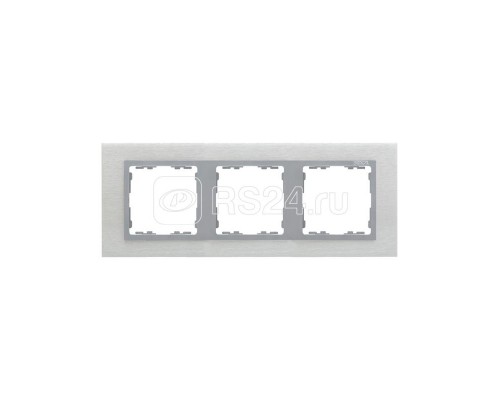 Рамка 3-м Simon82 Nature сталь матовая/алюм. (металл) Simon 82937-34