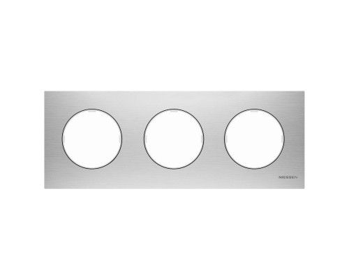 Рамка 3-м Sky Moon нерж. сталь ABB 2CLA867300A4001