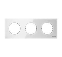 Рамка 3-м Sky Moon стекло бел. ABB 2CLA867300A3001