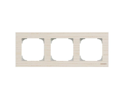Рамка 3-м Sky дерево белый ясень ABB 2CLA857300A2001