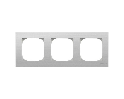 Рамка 3-м Sky нерж. сталь ABB 2CLA857300A1401
