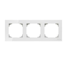 Рамка 3-м Sky стекло бел. ABB 2CLA857300A3001
