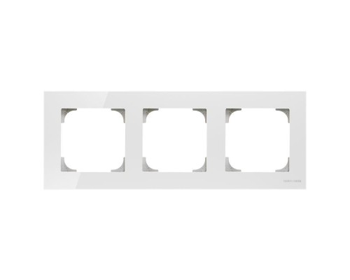 Рамка 3-м Sky стекло бел. ABB 2CLA857300A3001