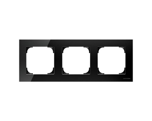 Рамка 3-м Sky стекло черн. ABB 2CLA857300A3101