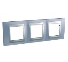 Рамка 3-м Unica Top берилл./алюм. SchE MGU66.006.098