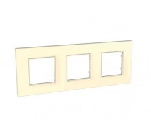 Рамка 3-м Unica quadro беж. SchE MGU2.706.25
