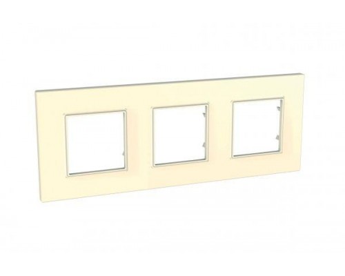 Рамка 3-м Unica quadro беж. SchE MGU2.706.25