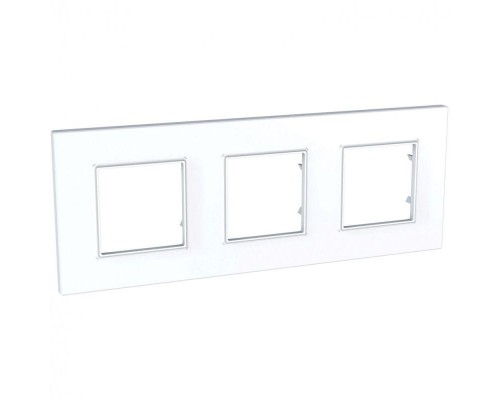 Рамка 3-м Unica quadro бел. SchE MGU2.706.18
