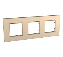 Рамка 3-м Unica quadro медь SchE MGU6.706.56