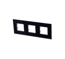 Рамка 3-м Zenit стекло черн. ABB 2CLA227300N3101